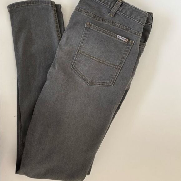 Carhartt Pants - Carhartt Layton Jeans Women’s 12 Slim Fit Gray Streetwear Festival Minimalist